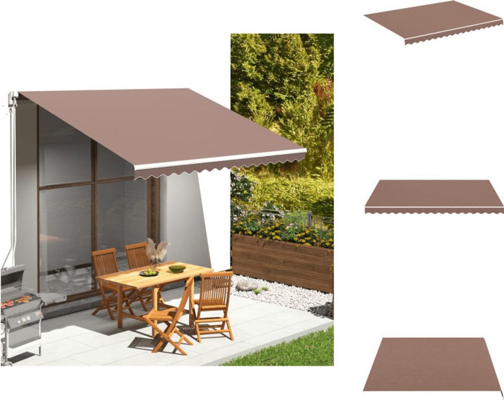 vidaXL Markisenbespannung Braun 4x3 m - Markisen