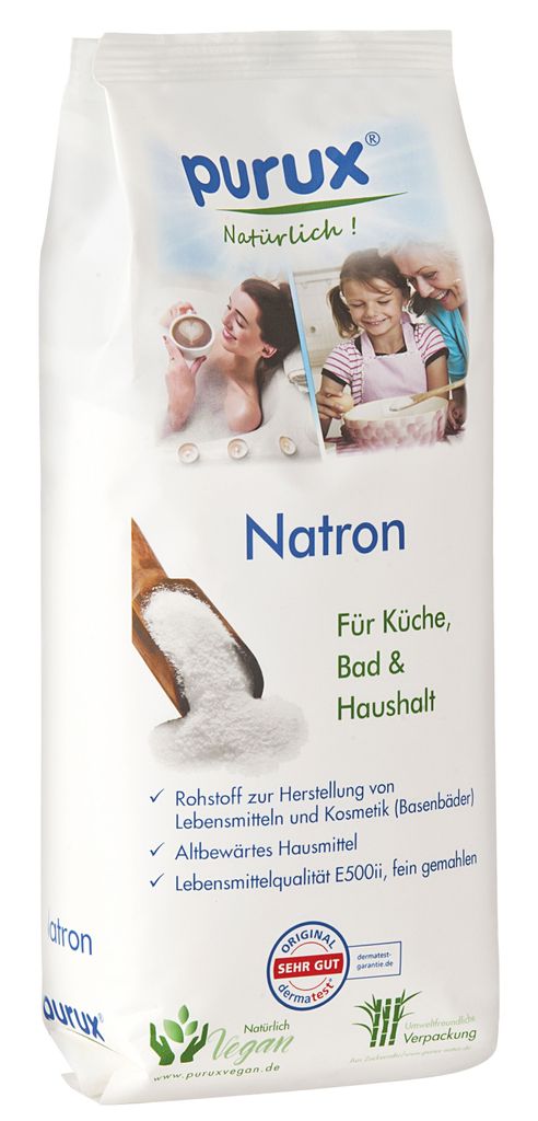 Natron Pulver 1kg – E500 ii in Lebensmittelqualität, nachhaltig verpackt, vielseitig einsetzbar
