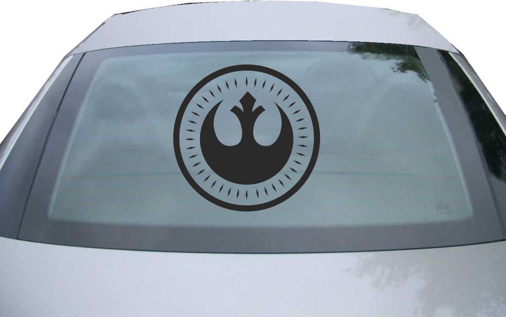 Indigos UG - Aufkleber Heckscheibe & Motorklappe DE7157 - schwarz - 600x600 mm - Neuer Jedi-Orden - Auto Scheiben Fenster Heckklappe Tuning Racing ...