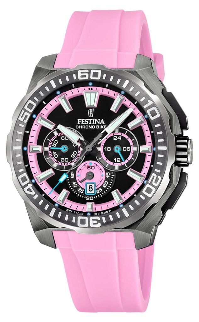 Festina Chrono Bike F20725/2 - różowy silikonowy pasek Zdjęcie produktu 