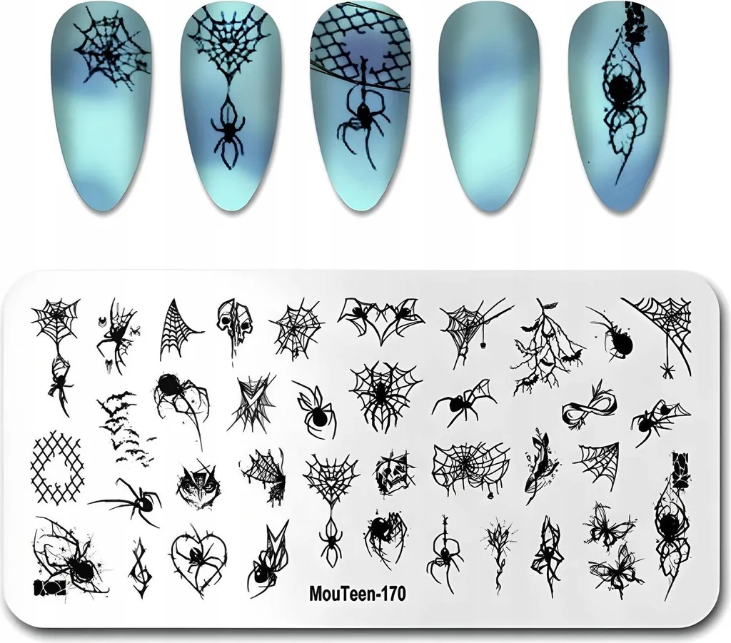Nail Art Halloween SPINNENNETZ - Piastra Stamping Ragnatela Super Cool