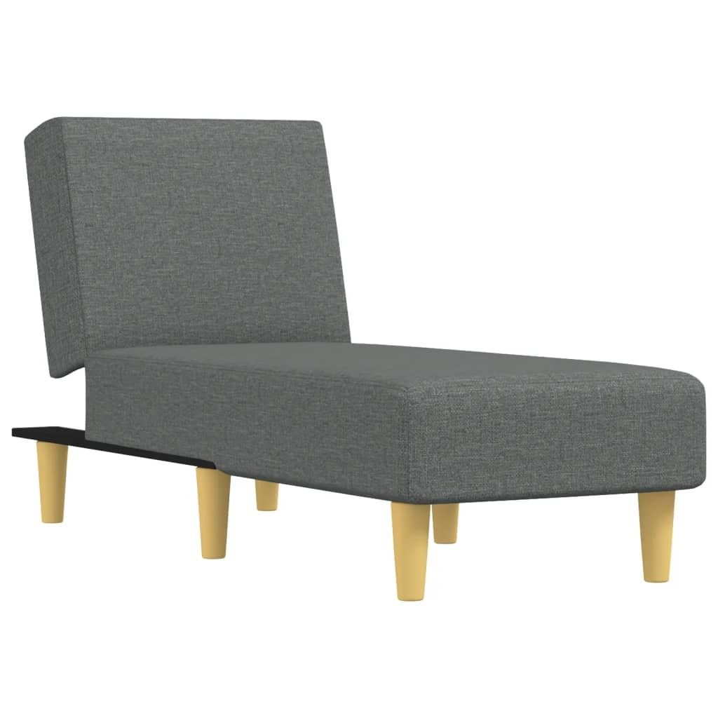 vidaXL Chaiselongue Dunkelgrau Stoff