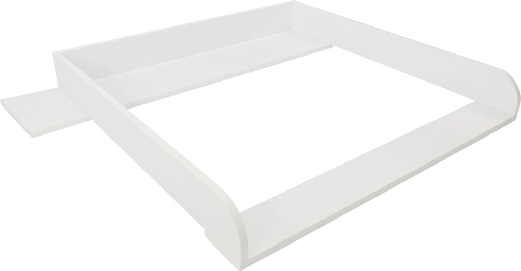 Puckdaddy Wickelaufsatz Lijan 108x10x80 cm aus Holz in Weiß passend für IKEA Hemnes Kommoden