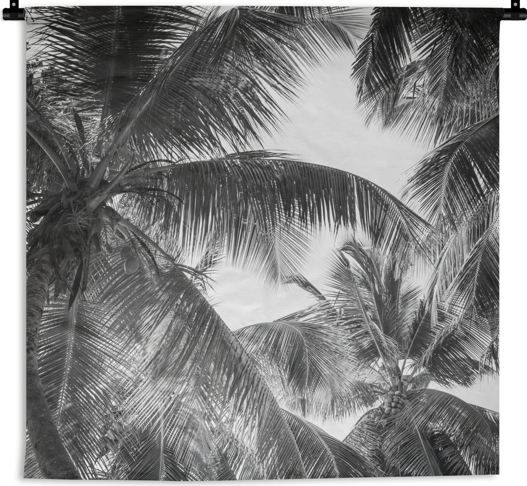 MuchoWow Wandteppich Wandbehang Palmwedel - Vintage - Natur 150x150 cm Tapisserie Dekoration Wandtuch - Wohnaccessoires - Modernes