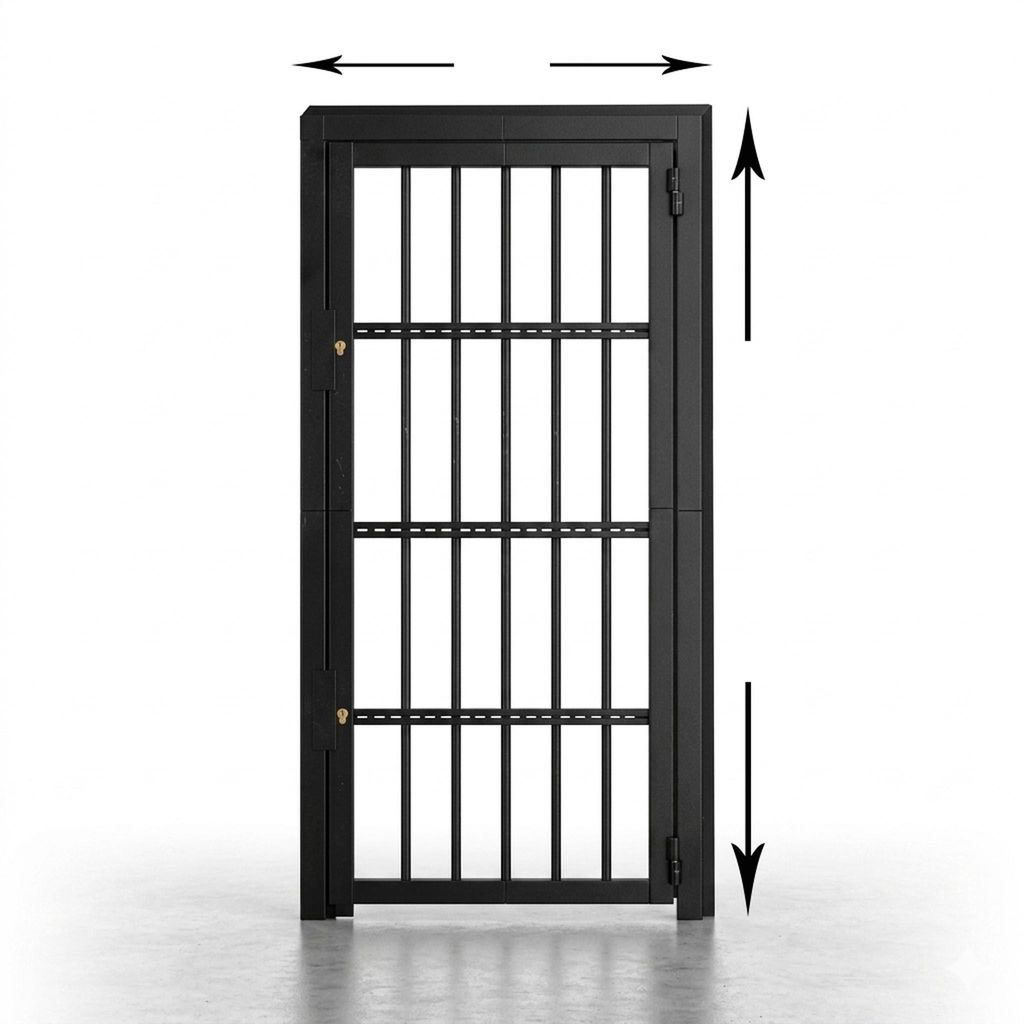 Türgitter ausziehbar 70–120 × 170–225 cm Schwarz – Produktbild 