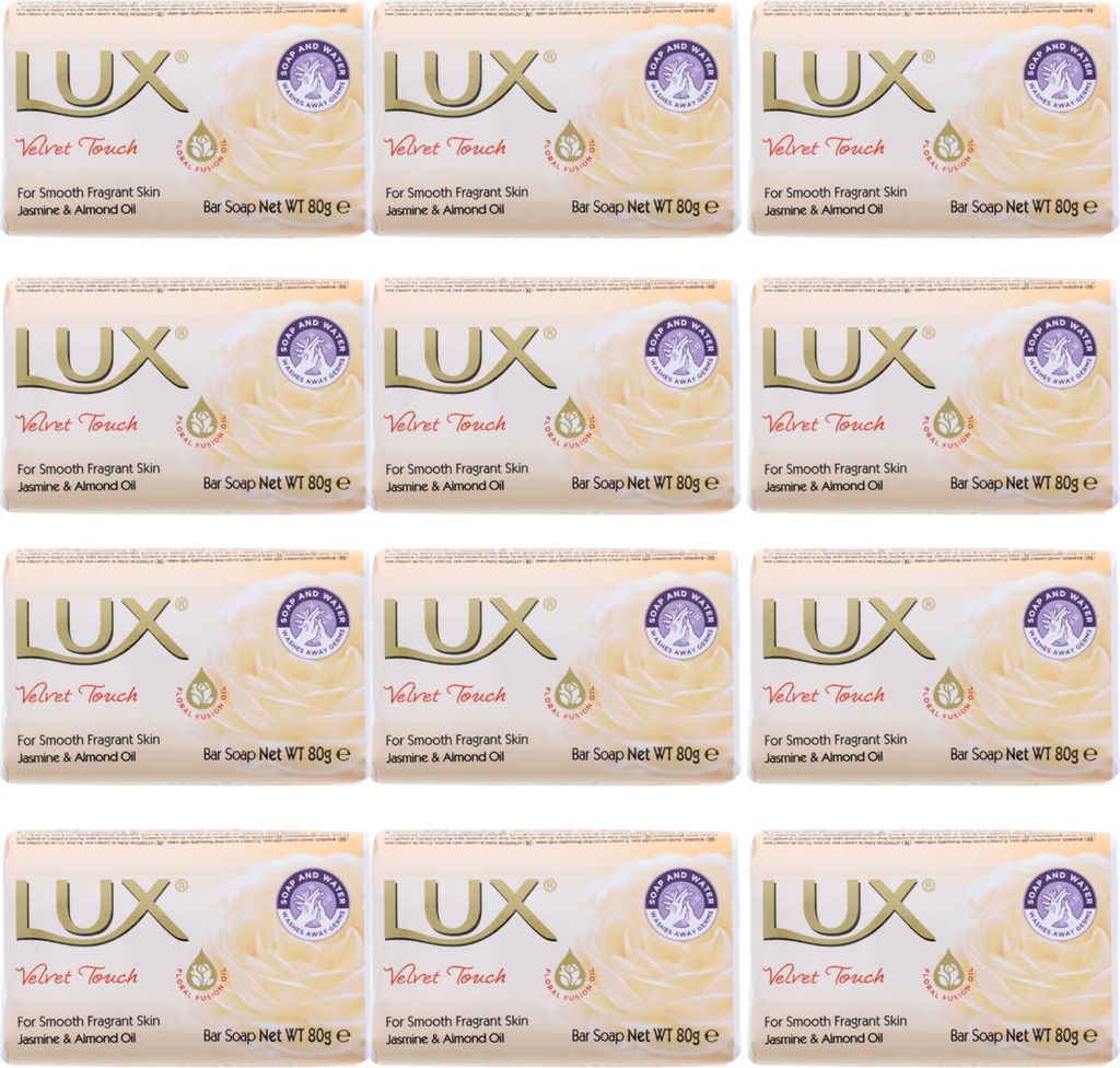 12 x Lux Velvet Touch Stück Seife sanft duftend nach Jasmin Produktbild 