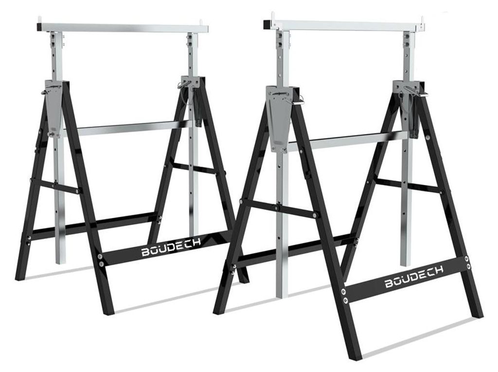 Set di 2 cavalletti telescopici 300kg pieghevoli ideali Immagine del prodotto 