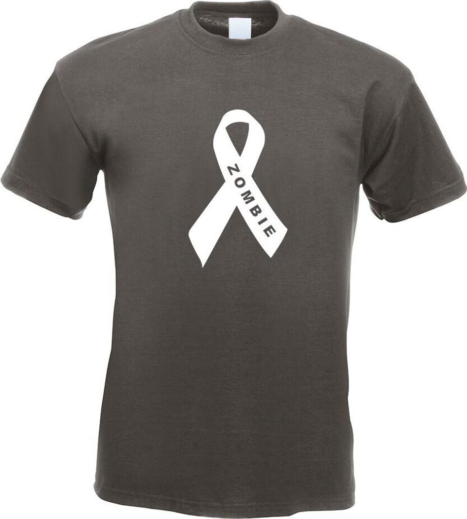 Kiwistar - T-Shirt - Graphit - Zombie Band Ribbons Motiv Bedruckt Funshirt Design Print - mit Motiv Bedruckt - Funshirt Design - Sport - Freizeit -...