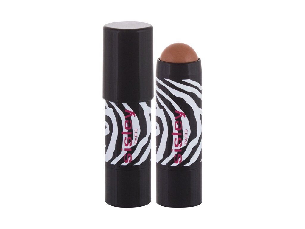 Two Sisley PHYTO-BLUSH Twist makeup sticks with a zebra print design are shown against a white background.