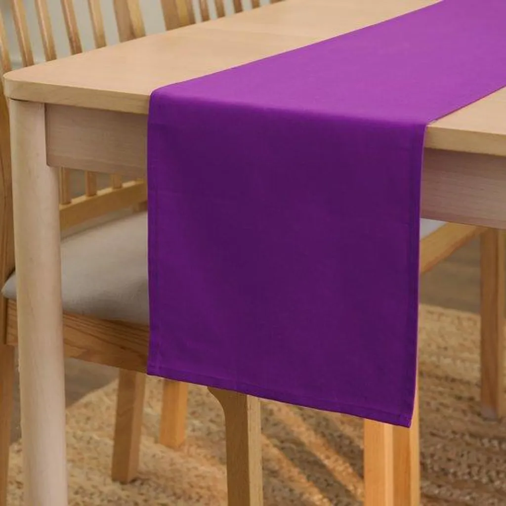Nappe violette anti-tache lavable 32x183 cm pour protéger votre table