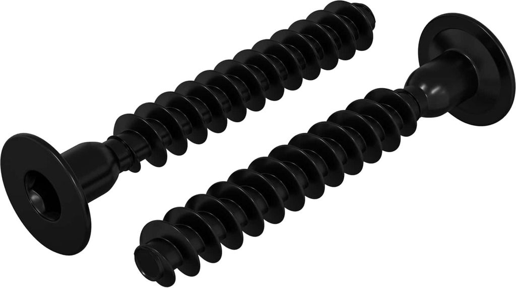 Steckkappen-Schraube 2 pcs Schwarz M5 x 40 mm Eisen