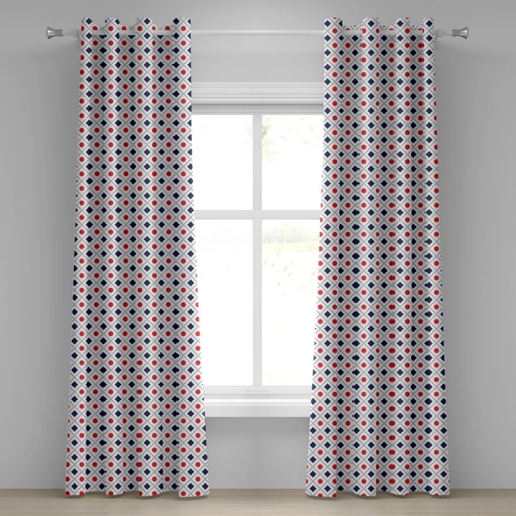 Tenda Occhielli ABAKUHAUS 280x245cm Lavabile | Stampa Geometrica Alta Resa