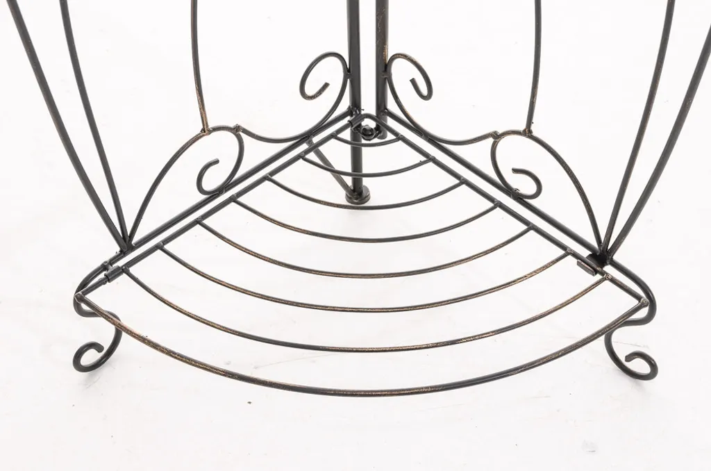 CLP Étagère Irma Bronze - Support de Rangement en Fer de Style Rétro