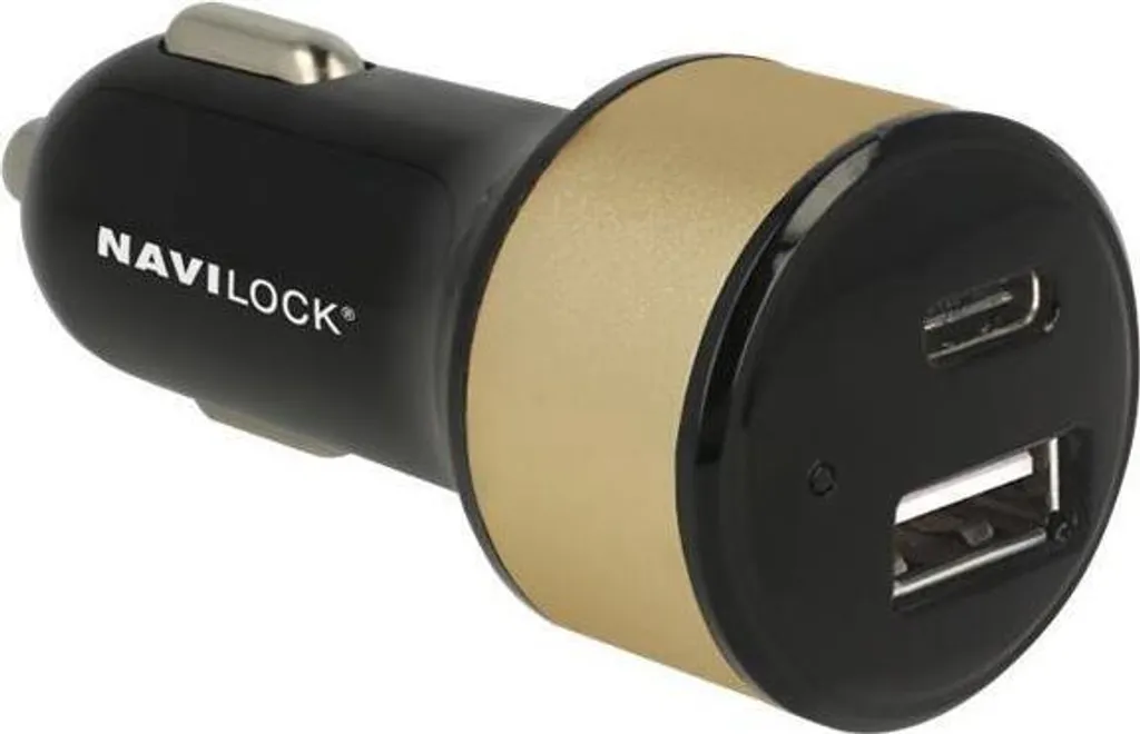 Chargeur Voiture pour Smartphone et Tablette USB C 3A - Navilock Noir Idéal