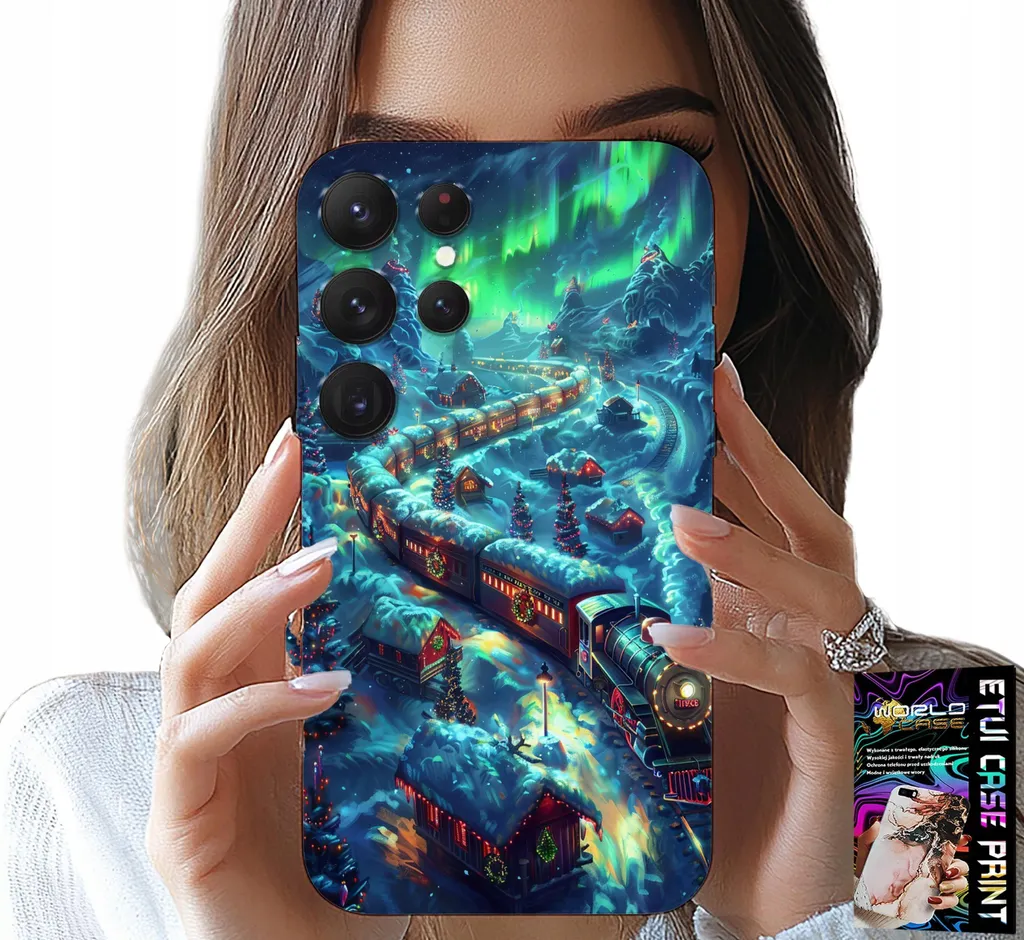 Custodia Per Samsung Galaxy S25 Ultra - Treno, Disegni Natalizi + Vetro