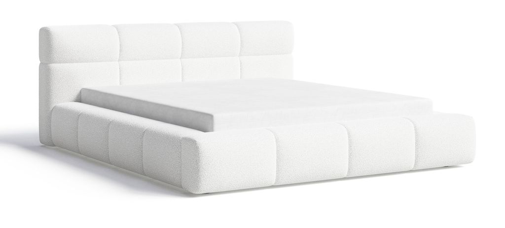 Oslo Polsterbett 140x200 cm - Doppelbett 140 x 200 cm, Bettkasten, Lattenrost, Bett Creme (Quelle 1)