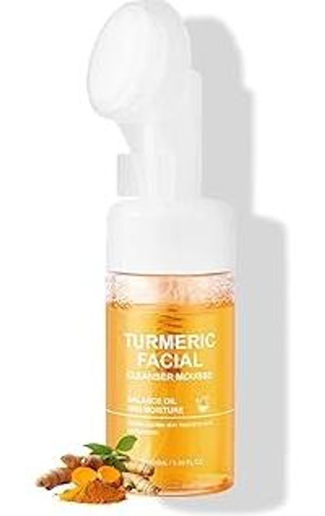 Turmeric Reinigungsschaum Gesicht 100ml, Kurkuma Cleanser Gesicht, ultrasanftes Reinigungsschaum, Vitamin C Gesichtsreiniger gegen Dunkle Flecken, ...
