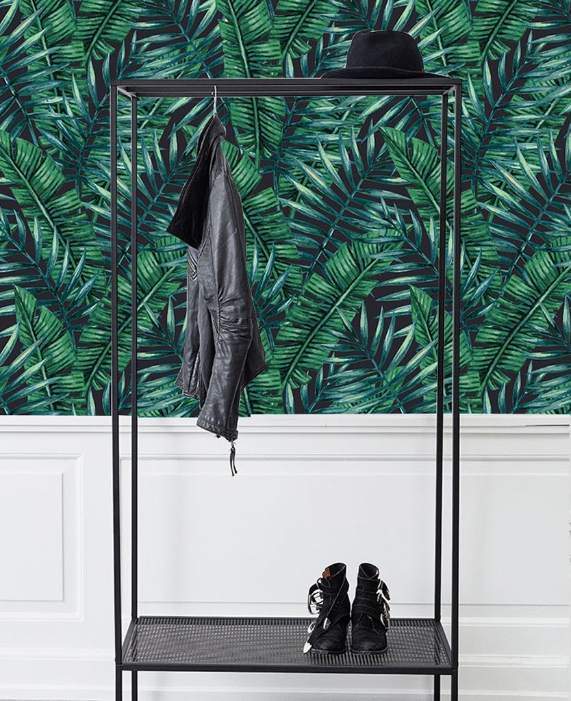 Coloray Fototapete 250x104 cm An Einer Wand Latex Latextapete - Palmenblätter