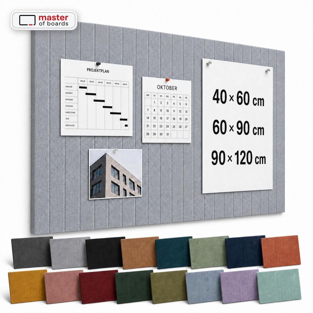 Filz Pinnwand Groove Board schallabsorbierend als Memoboard Produktbild 
