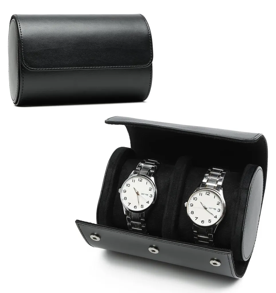 Étui à montres anti-rayures en cuir synthétique pour vos voyages
