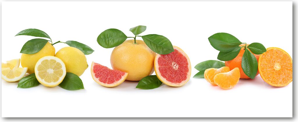 Tulup Leinwandbild - 125x50 cm - Wandkunst - Drucke auf Leinwand - Leinwanddruck - Essen & Getränke - Orange - Zitrusfrüchte