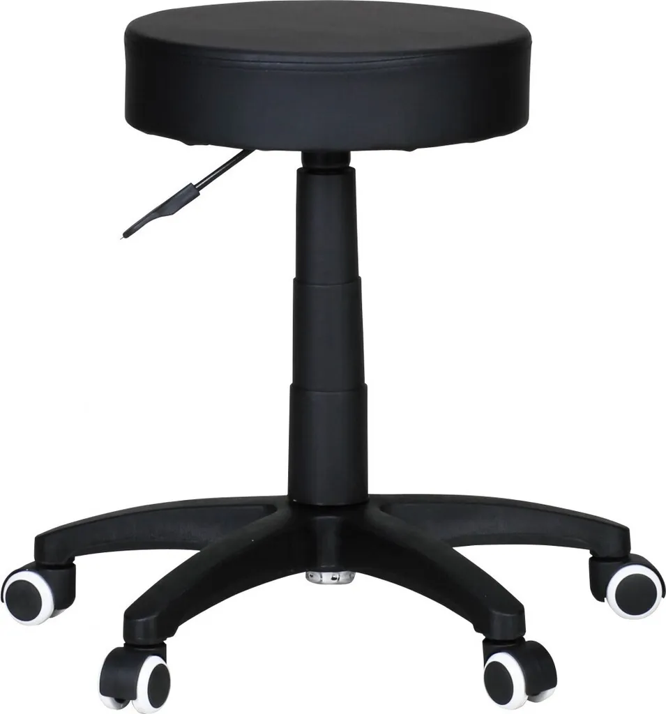 Tabouret de travail sans dossier réglable en hauteur similicuir - 5