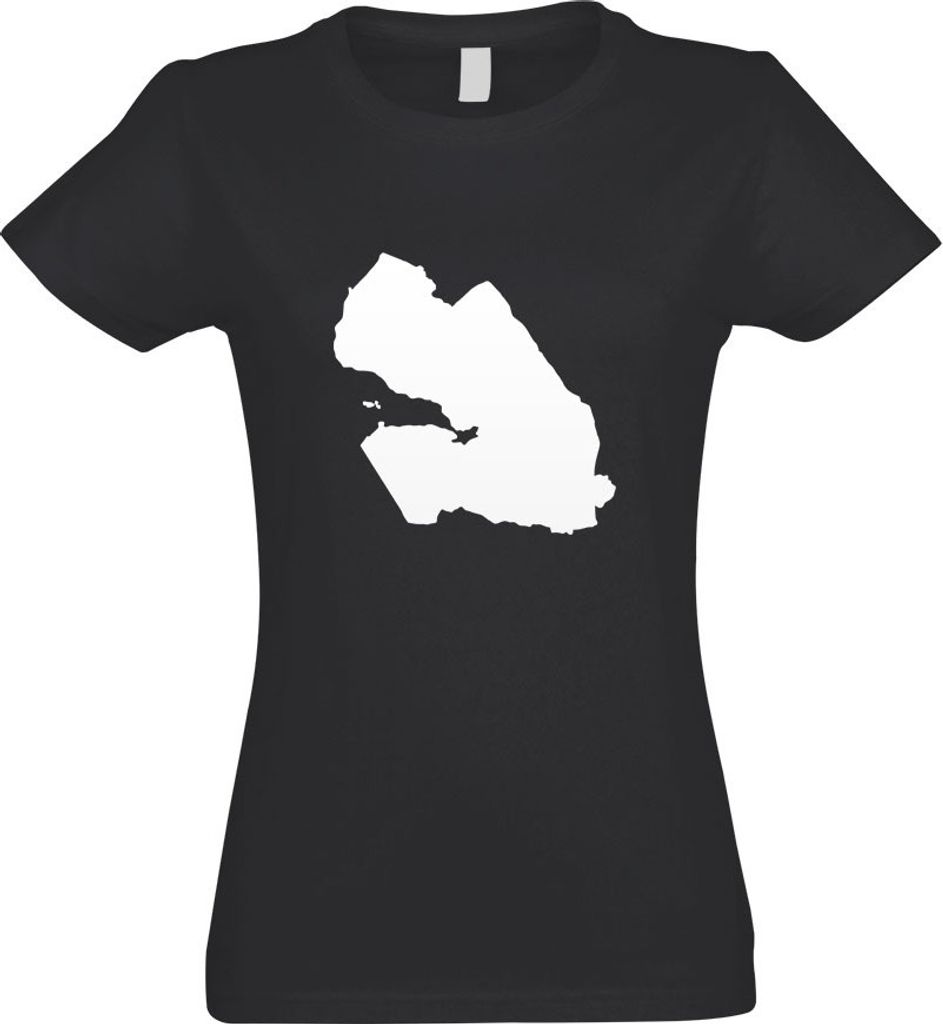 Kiwistar - T-Shirt tailliert - Damen - Graphit - Dschibuti Umriss Kontur - mit Motiv Bedruckt - Funshirt Design - Sport - Freizeit - Damen - S