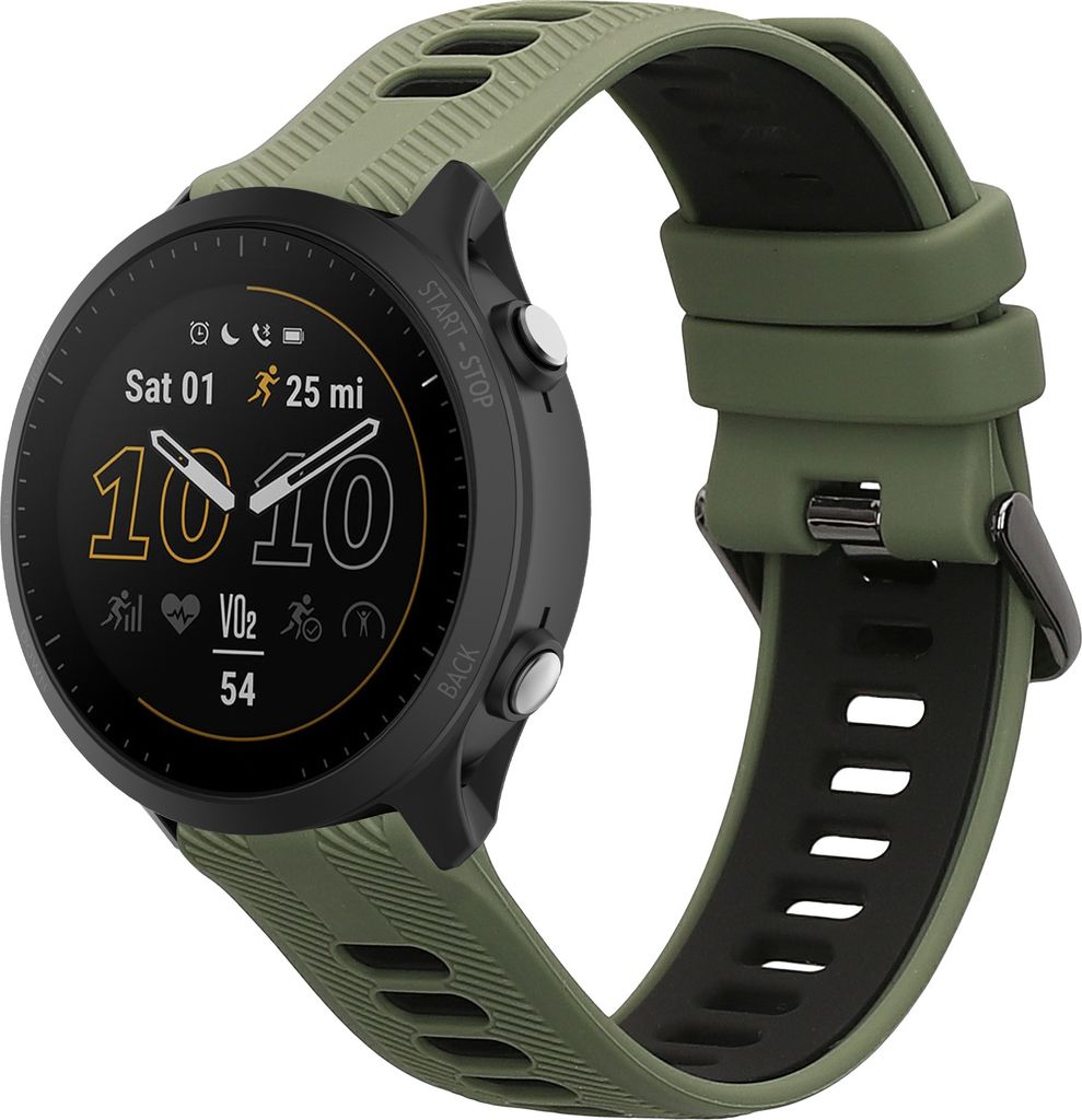 kwmobile Silikon Uhrenarmband für Garmin Forerunner 965 / 955 / 945 / 745 Armband - Ersatzarmband für Fitnesstracker - Wechselarmband Smartwatch -