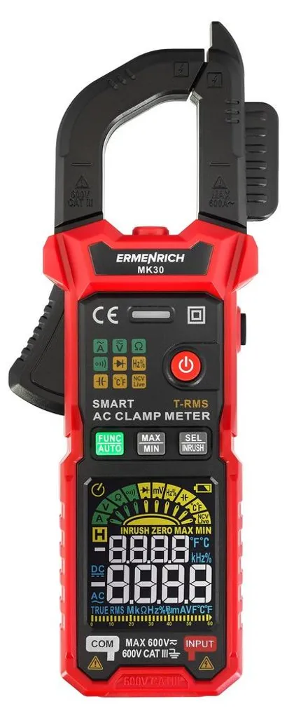 Multimètre à pince numérique Ermenrich 82967 Ping MK30 de diagnostic
