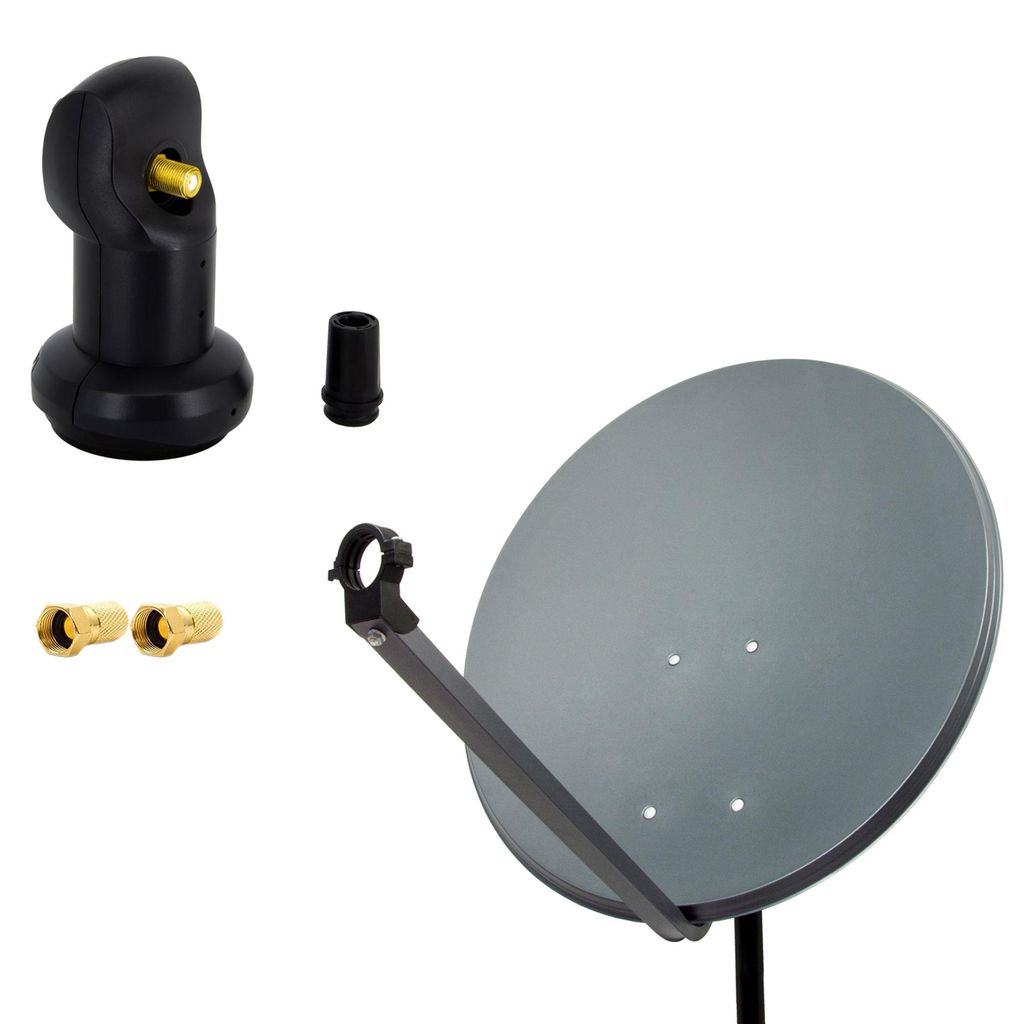 PremiumX 60cm Satellitenschüssel Stahl Anthrazit SAT Single Produktbild 