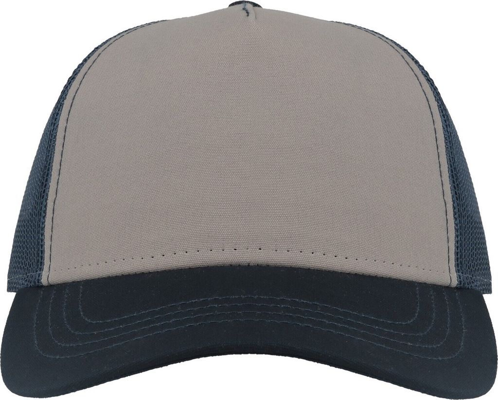 Atlantis - "Rapper" Trucker Cap recyceltes Material für Herren/Damen Uni AB566 (Einheitsgröße) (Grau/Marineblau)