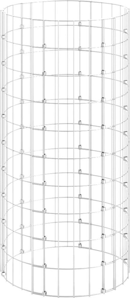 vidaXL Gabionen-Säule Rund Verzinkter Stahl Ø50x100 cm Produktbild 