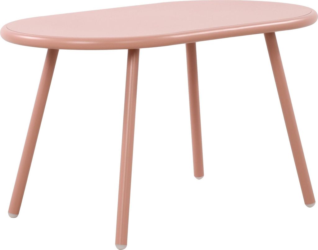 Couchtisch VORIN - Kunststoff Pink 80x45x45 cm | Sofatisch Oval Beistelltisch Wohnzimmertisch Klein
