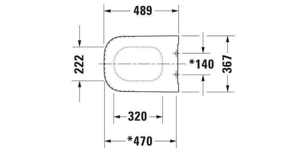 Duravit WC-Sitz Happy D.2 mit SoftClose Scharniere Edelstahl, verlängerte Ausführung für Spülrandlose WC, 0064690099