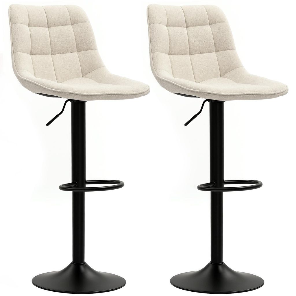 Lot de 2 tabourets de bar HOMCOM, tabourets rembourrés avec Image du produit 