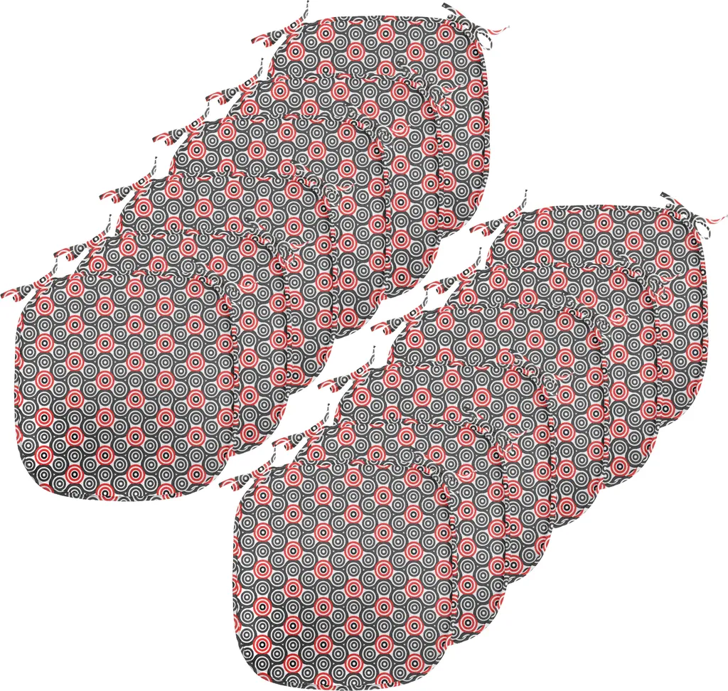 ABAKUHAUS Coussin de Chaise Oval Mosaic, Lot de 12 Galettes, 40x40 cm