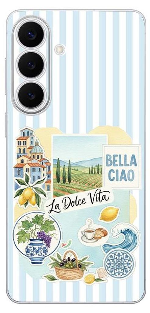 Flexible Hülle für das Samsung Galaxy S26 Plus, Kameraschutz, TPU Silikon transparent, Urlaub in Italien, italienische Spezialitäten, La Dolce Vita