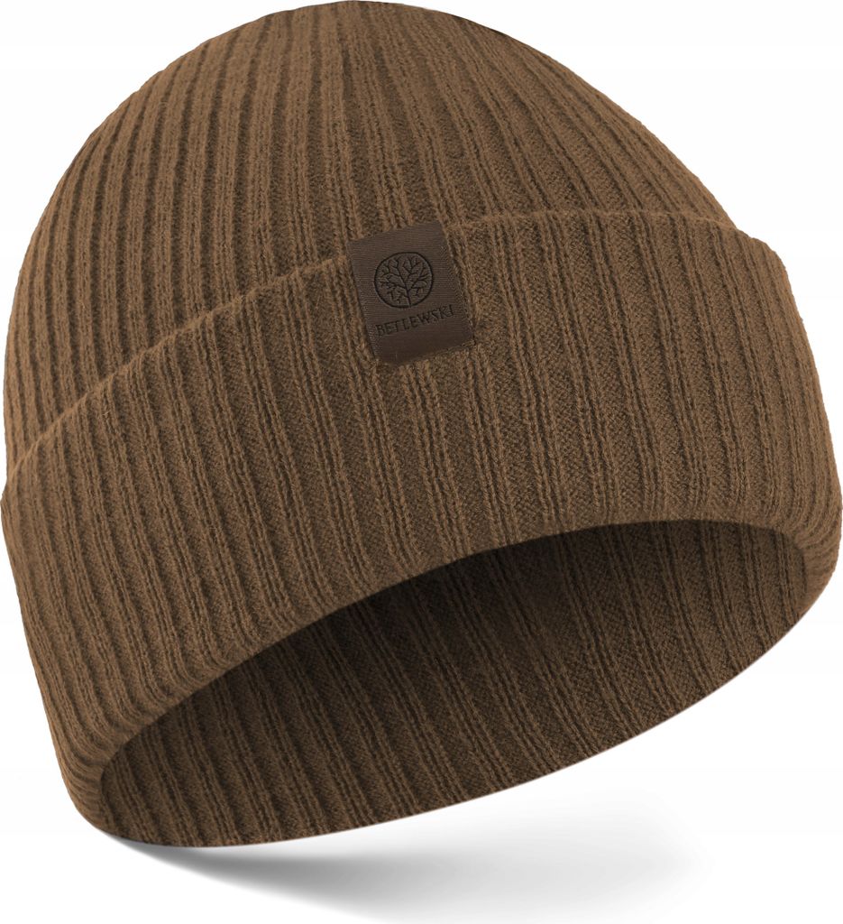 BCM-BK-03 BRAUN Herrenmütze mit Kordelzug WINTER