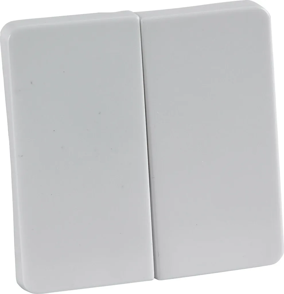 Plaque de recouvrement pour interrupteur double de salon blanc rw