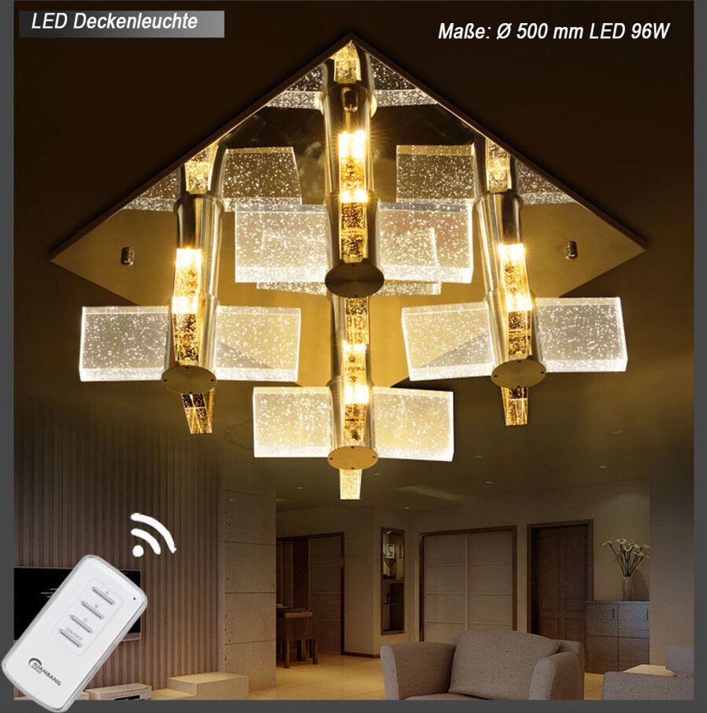 LED stropní svítidlo crystal 1681 50x50 cm s dálkovým Obrázek produktu 