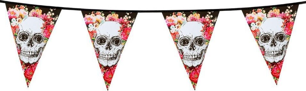 Dia de los Muertos Wimpelkette 6 m