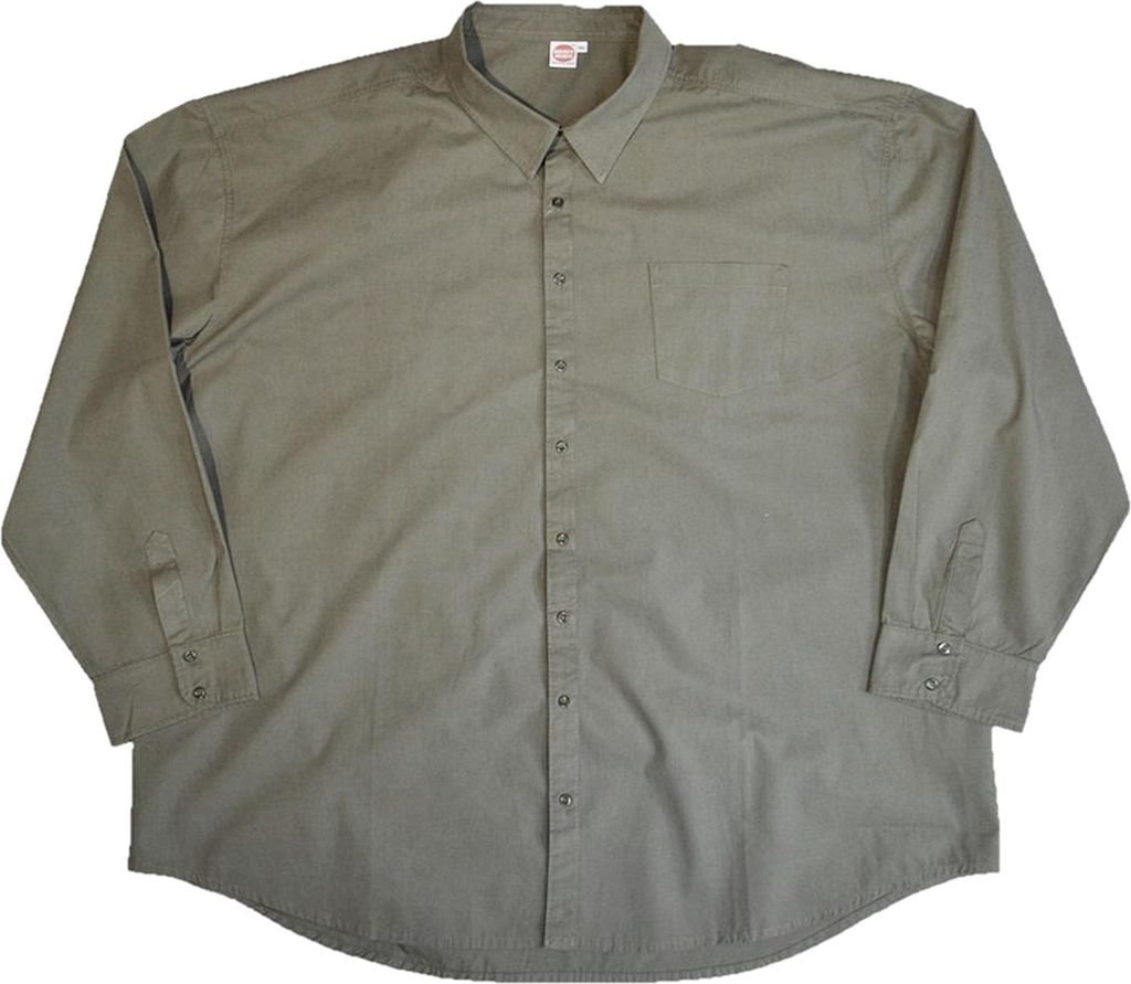Übergrößen Designer Langarmhemd HONEYMOON armygreen 8XL