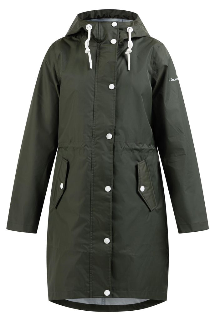 CALEY  Damen Regenjacke mit Innenprint - Oliv, XL Produktbild 