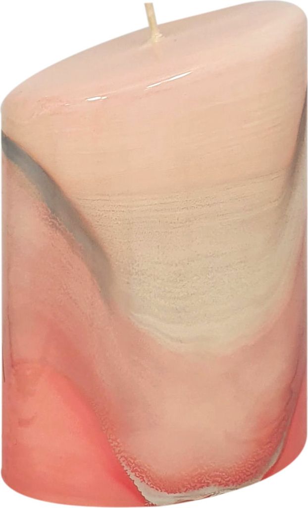 Ovalkerze "Design Lotos" rosa/pink 130 x Ø 90 mm