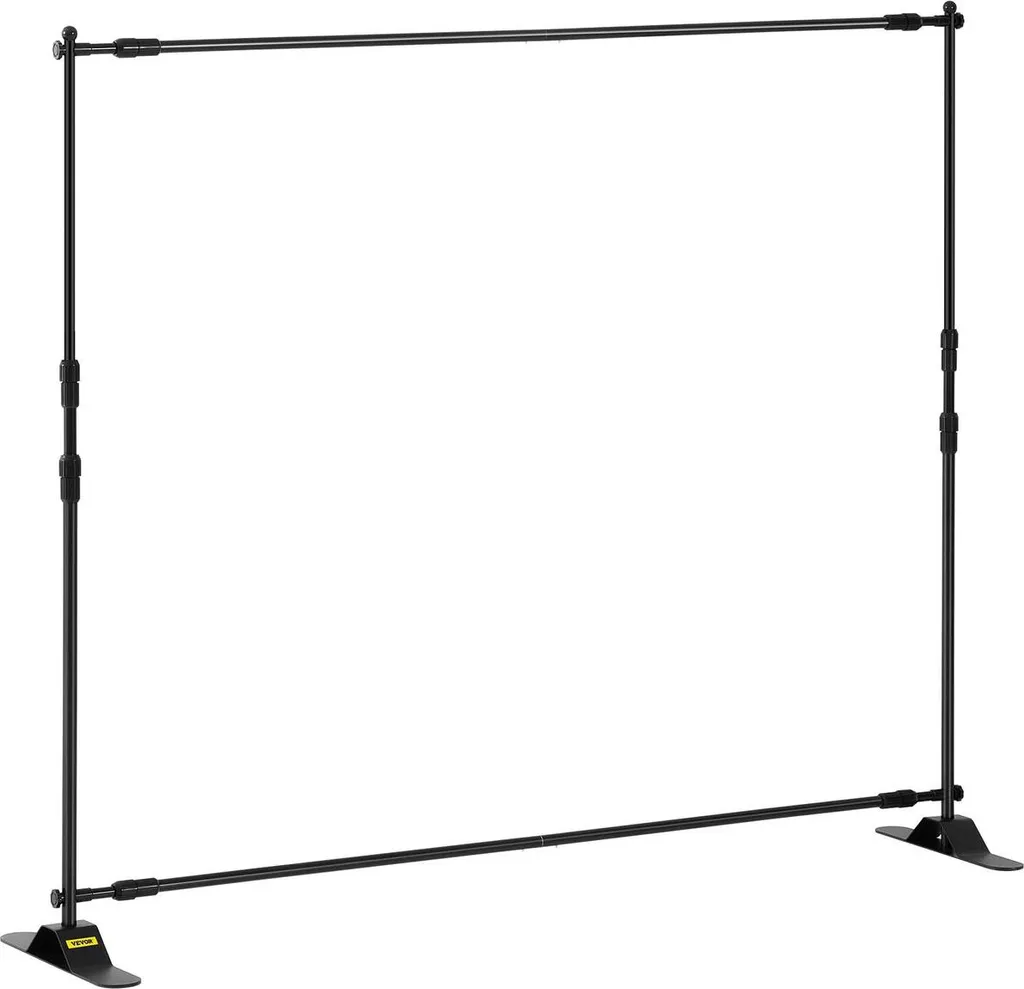 Support Bannière Step and Repeat 8'x8' à 10'x8' Télescopique Réglable - 10
