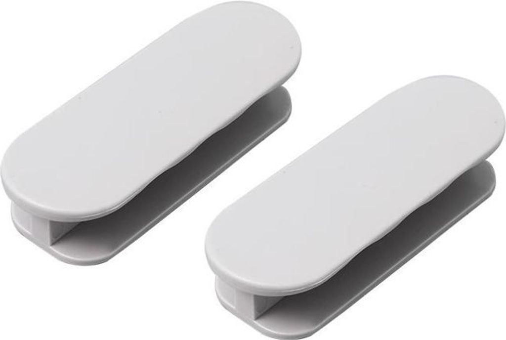 INF 2er Set Klebe Schubladengriffe ohne Bohren - Graues ABS Produktbild 