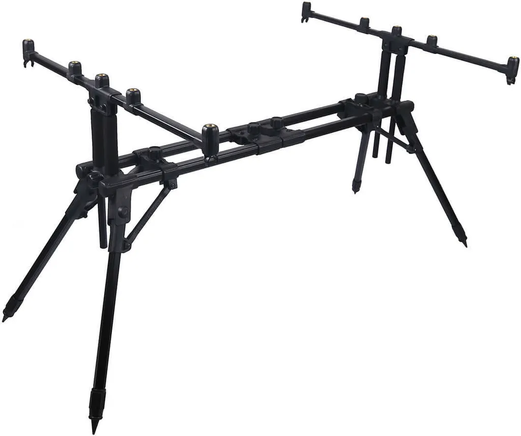 Rod Pod MK Rapid Alu avec Buzz Bar Variable pour Carpe - Stabilité Maxi