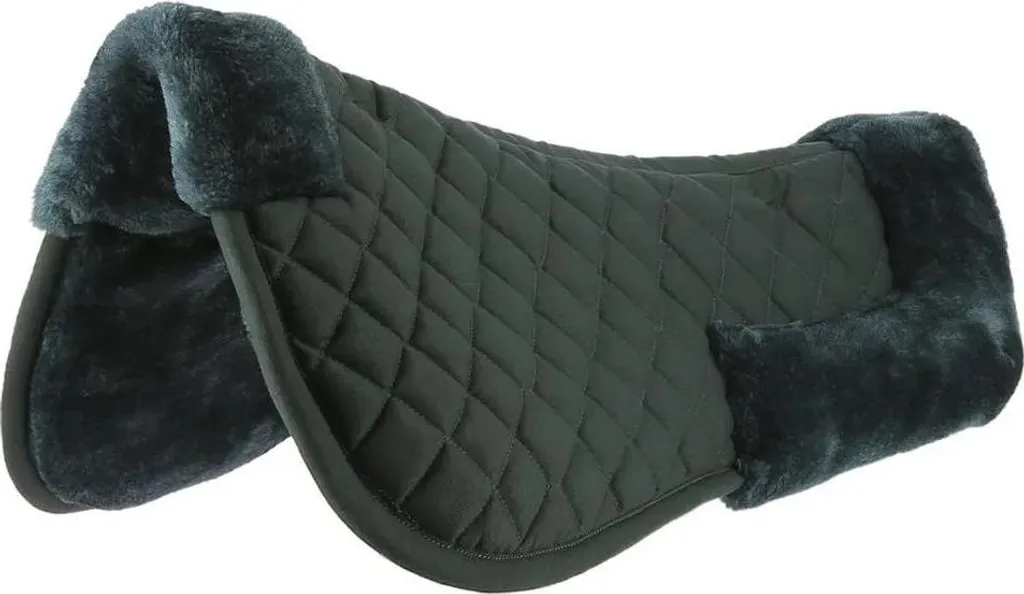 Protège-Dos Poney en Coton Matelassé Gris avec Amortisseur de Selle