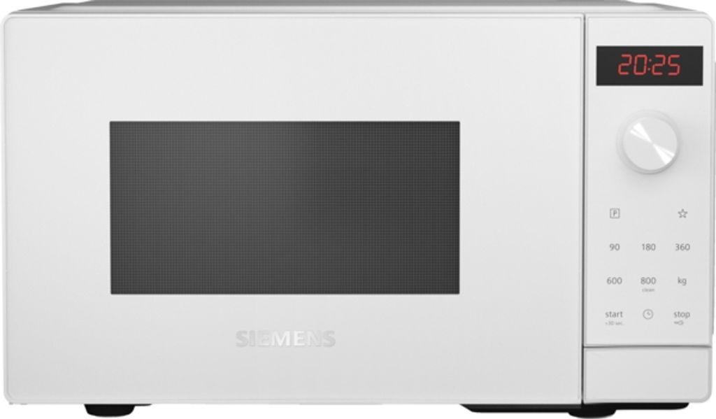 Siemens FF023LMW0 iQ300 Mikrowelle, 44 x 26 cm, 800 Watt, Drehteller 27 cm, Türanschlag links, cookControl7 Automatikprogramme, Favoritentaste