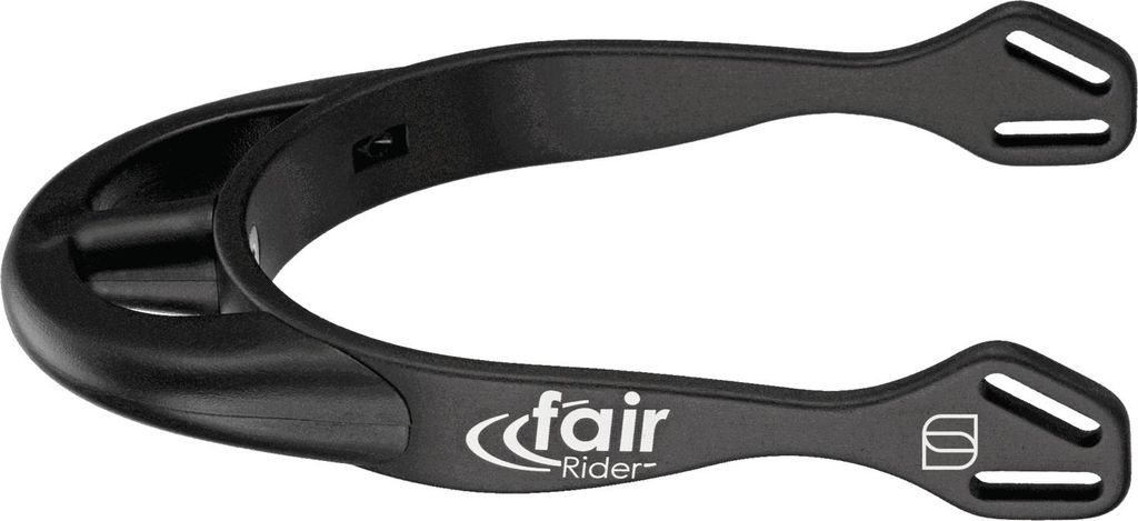 Sprenger fairRider Sporen Aluminium Hals 25mm dünn abgerundet, Farbe:schwarz, Größe:Halsl.25 mm-dünn abgerundet